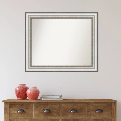 Amanti Art Salon Silver Non-Beveled Bathroom Wall Mirror - 33.25 x 27.25 7 Amanti Art Salon Silver Non-Beveled Bathroom Wall Mirror - 33.25 x 27.25 - Image 5