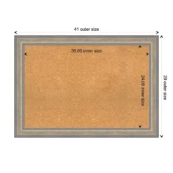 Amanti Art Fleur Champagne Silver Wood Framed Cork Board - 41 x 29 -Amanti Art Shop GUEST 54a5c043 6a4a 4626 962c 875d55aa4aeb