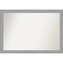 Amanti Art Brushed Nickel Non-Beveled Bathroom Wall Mirror -Amanti Art Shop GUEST 55160b08 cfa3 4242 aae8 e2b57210c433