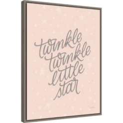 Amanti Art Boho Nursery VIII by Becky Thorns 18" x 24" Gray Wash Framed Canvas Wall Art