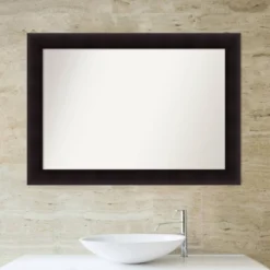 42" X 30" Non-Beveled Portico Espresso Wood Bathroom Wall Mirror - Amanti Art 13 42" X 30" Non-Beveled Portico Espresso Wood Bathroom Wall Mirror - Amanti Art -Amanti Art Shop GUEST 55eae84b c76c 47d5 aa51 a808ac73ded9