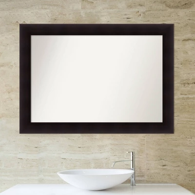 42" X 30" Non-Beveled Portico Espresso Wood Bathroom Wall Mirror - Amanti Art 6 42" X 30" Non-Beveled Portico Espresso Wood Bathroom Wall Mirror - Amanti Art - Image 4