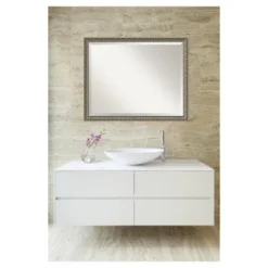 30" X 24" Parisian Silver Framed Wall Mirror - Amanti Art: Modern Rectangle, Beveled, Wood Frame, No Assembly Required -Amanti Art Shop GUEST 55ec0ec3 46a4 4efe 8f15 369d56db52bb