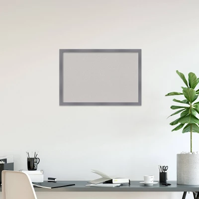 38"x26" Edwin Wood Frame Gray Cork Board - Amanti Art 8 38"x26" Edwin Wood Frame Gray Cork Board - Amanti Art - Image 6