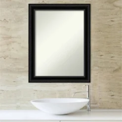 Amanti Art Corded Black Bathroom Wall Mirror - 22" x 28" Non-Beveled Decorative Mirror 13 Amanti Art Corded Black Bathroom Wall Mirror - 22" x 28" Non-Beveled Decorative Mirror -Amanti Art Shop GUEST 5621cacf 1f6d 4d32 86bb e9e93456fc4b