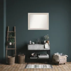 Amanti Art Cottage Wood Wall Mirror - White & Silver 33" x 27" 16 Amanti Art Cottage Wood Wall Mirror - White & Silver 33" x 27" -Amanti Art Shop GUEST 56c77729 d8ba 496c 83b9 1ebbaefa3eae