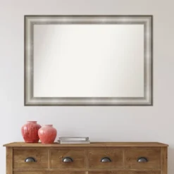 Amanti Art Imperial Silver 41" x 29" Non-Beveled Wall Mirror -Amanti Art Shop GUEST 5700449f c508 4f39 bc5c b0b7d73eb410