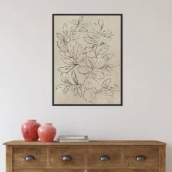 Amanti Art Outlined Leaves I by Asia Jensen Framed Canvas Wall Art - 23x30 Black -Amanti Art Shop GUEST 57140479 8375 4f45 94aa 0543ddbb6f1d