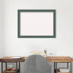 Amanti Art 31" x 23" Upcycled Wood Framed White Cork Board in Teal/Gray -Amanti Art Shop GUEST 575c24b7 0ba3 4451 b6e3 c5a8bbffdf75