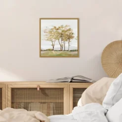 16" X 16" Golden Acre Wood By Isabelle Z Framed Canvas Wall Art - Amanti Art -Amanti Art Shop GUEST 5765d699 63c8 4998 aa56 192992e93c7f