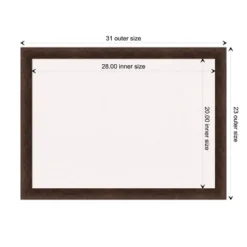 Amanti Art Framed White Cork Board - 31x23 Warm Walnut Wood Frame -Amanti Art Shop GUEST 579d5abb ac0c 45ed ba28 d7279d6add8c