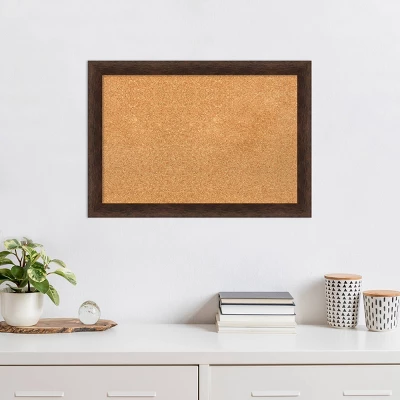 27"x19" Narrow Wood Frame Cork Board Warm Walnut - Amanti Art 8 27"x19" Narrow Wood Frame Cork Board Warm Walnut - Amanti Art - Image 6