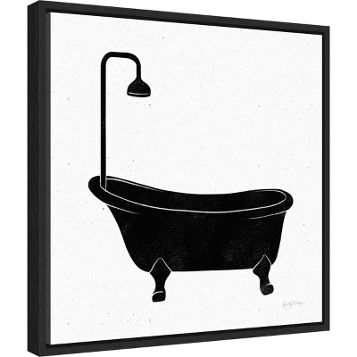 Amanti Art Becky Thorns Bathroom II 16x16 Framed Canvas Wall Art - Black 3 Amanti Art Becky Thorns Bathroom II 16x16 Framed Canvas Wall Art - Black