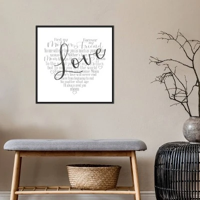 Amanti Art Mother's Day Heart Love by Cynthia Coulter - 22" x 22" Framed Canvas Wall Art 9 Amanti Art Mother's Day Heart Love by Cynthia Coulter - 22" x 22" Framed Canvas Wall Art - Image 7