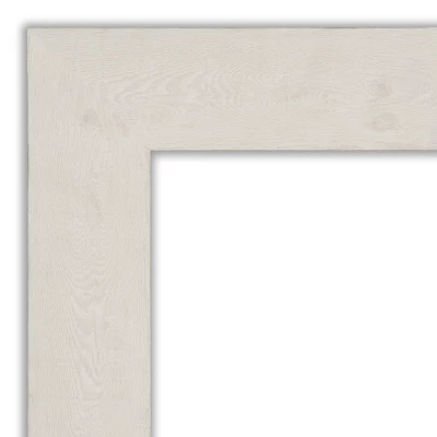 34" X 28" Non-Beveled Rustic Plank White Wall Mirror - Amanti Art 4 34" X 28" Non-Beveled Rustic Plank White Wall Mirror - Amanti Art - Image 2