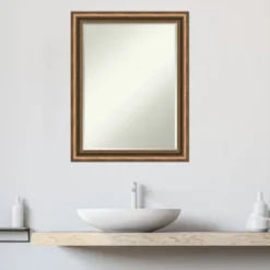 Amanti Art Manhattan Bronze Narrow Wood Bathroom Wall Mirror - 22 x 28 -Amanti Art Shop GUEST 591eb426 a3d1 4d1c a0e6 7a2c841d6fbe