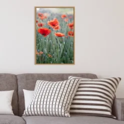 Amanti Art 16" x 23" Poppies In Bloom Framed Canvas Wall Art by Brent Bergherm -Amanti Art Shop GUEST 5936bd63 25e8 4c29 8552 30f8b0e82f83