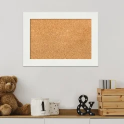 Amanti Art Vanity White Narrow Framed Corkboard - Natural Cork Bulletin Board -Amanti Art Shop GUEST 596070b4 2619 4e47 9578 64c0b3f03ca9