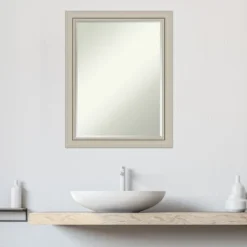 Amanti Art Romano Silver Narrow Wood Bathroom Wall Mirror - 27.75 x 21.75 17 Amanti Art Romano Silver Narrow Wood Bathroom Wall Mirror - 27.75 x 21.75 -Amanti Art Shop GUEST 59ae058a d5d1 47db 8779 147125a10309