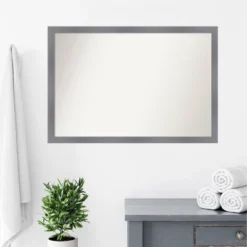 39"x27" Non-Beveled Edwin Wood Bathroom Wall Mirror Gray - Amanti Art: Modern Rectangle, Wall Mount 14 39"x27" Non-Beveled Edwin Wood Bathroom Wall Mirror Gray - Amanti Art: Modern Rectangle, Wall Mount -Amanti Art Shop GUEST 59b711f6 caf0 4f5e 9104 738cbdc22167