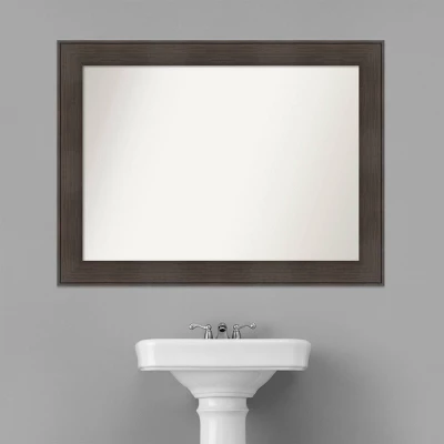 Amanti Art William Rustic Woodgrain Bathroom Wall Mirror - 44" x 33" Non-Beveled 9 Amanti Art William Rustic Woodgrain Bathroom Wall Mirror - 44" x 33" Non-Beveled - Image 7