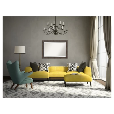 Amanti Art 41" x 29" Rustic Pine Wood Framed Beveled Wall Mirror 9 Amanti Art 41" x 29" Rustic Pine Wood Framed Beveled Wall Mirror - Image 7