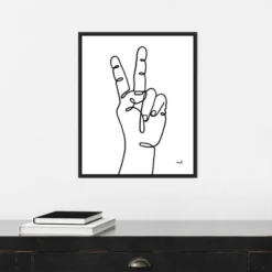 16" X 20" Happy Hands I By Moira Hershey Framed Canvas Wall Art Black - Amanti Art -Amanti Art Shop GUEST 5abe02a3 9dc3 4c1a 9cf4 a39e7324aad2