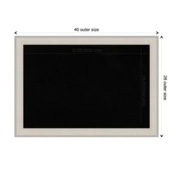 40"x28" Cottage Wood Frame Black Cork Board White/Silver - Amanti Art: Elegant Wall Mount Bulletin Board For Office & Home -Amanti Art Shop GUEST 5b63c9a9 a8ac 48fe 8782 b25e905f6a8a