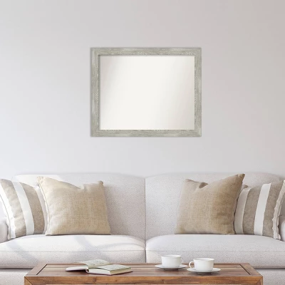 Amanti Art 32" x 26" Dove Gray Wash Narrow Wall Mirror 6 Amanti Art 32" x 26" Dove Gray Wash Narrow Wall Mirror - Image 4