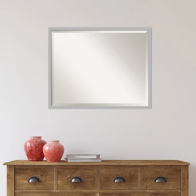 Amanti Art Hera Brushed Framed Bathroom Vanity Wall Mirror in Chrome 7 Amanti Art Hera Brushed Framed Bathroom Vanity Wall Mirror in Chrome - Image 5