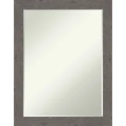 Amanti Art Rustic Plank Narrow Espresso Petite Bevel Bathroom Wall Mirror -Amanti Art Shop GUEST 5cc12e33 2b34 46a4 b23c 0098d503c359