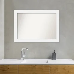 Amanti Art Corvino White Wood Wall Mirror, 41" x 29" Non-Beveled Bathroom Mirror 17 Amanti Art Corvino White Wood Wall Mirror, 41" x 29" Non-Beveled Bathroom Mirror -Amanti Art Shop GUEST 5cca2e4b 8909 4ade 9d47 e4bf9c22f4f9