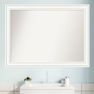Amanti Art 43" x 32" Craftsman Wood Bathroom Wall Mirror in White 9 Amanti Art 43" x 32" Craftsman Wood Bathroom Wall Mirror in White - Image 7