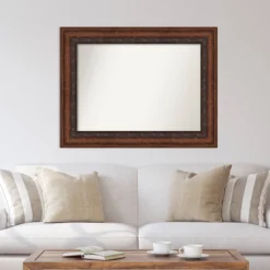 Amanti Art Decorative Bronze Wall Mirror - 48" x 37" Large Non-Beveled Design -Amanti Art Shop GUEST 5d694b88 2f2b 475a 8c75 805028ee3b9f