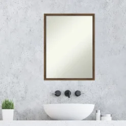 Lucie Non-Beveled Wood Bathroom Wall Mirror -Amanti Art Shop GUEST 5d9233c2 0661 4228 b92a 197e8357ff8c