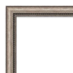 Amanti Art Lyla Ornate Silver Petite Bevel Bathroom Wall Mirror - 22.25 x 28.25 In.
