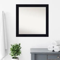 30" X 30" Non-Beveled Shiplap Navy Wood Bathroom Wall Mirror - Amanti Art -Amanti Art Shop GUEST 5dd8ad39 8b34 46a2 80d4 5fc43f34363f