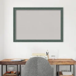 39"x27" Upcycled Wood Frame Gray Cork Board Teal - Amanti Art -Amanti Art Shop GUEST 5e4f9f77 9bda 4bbb a3a9 41f6b7589c6a