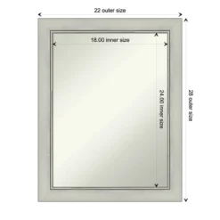 Amanti Art Flair Silver Patina Non-Beveled Wall Mirror - 22" x 28" 12 Amanti Art Flair Silver Patina Non-Beveled Wall Mirror - 22" x 28" -Amanti Art Shop GUEST 5eabc49c f541 4e16 bd5f 7012c6e8c1ef