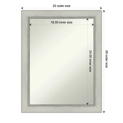 Amanti Art Flair Silver Patina Non-Beveled Wall Mirror - 22" x 28" 5 Amanti Art Flair Silver Patina Non-Beveled Wall Mirror - 22" x 28" - Image 3