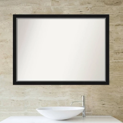 Amanti Art 41" x 30" Eva Black Silver Narrow Bathroom Wall Mirror 7 Amanti Art 41" x 30" Eva Black Silver Narrow Bathroom Wall Mirror - Image 5