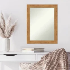 Amanti Art Carlisle Blonde Wood Wall Mirror - 22" x 28" Non-Beveled -Amanti Art Shop GUEST 5f0178dc b7de 4b82 9281 38e6aca3eecf