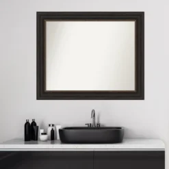 Amanti Art Accent Bronze Non-Beveled Bathroom Wall Mirror -Amanti Art Shop GUEST 5f162d38 fec1 498e 9215 dd1bac66ad32