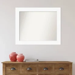 Amanti Art Cabinet White Bathroom Wall Mirror (34" x 28") -Amanti Art Shop GUEST 5f3c5a90 c2b6 436a b079 f3596d024574