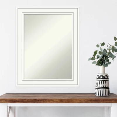 Amanti Art Craftsman White Wood Wall Mirror - 23" x 29" Non-Beveled 9 Amanti Art Craftsman White Wood Wall Mirror - 23" x 29" Non-Beveled - Image 7