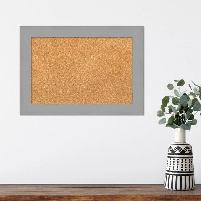 Amanti Art Brushed Nickel Framed Corkboard - Natural Cork Bulletin Board 6 Amanti Art Brushed Nickel Framed Corkboard - Natural Cork Bulletin Board - Image 4