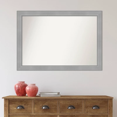 40" X 28" Non-Beveled Vista Brushed Nickel Wall Mirror - Amanti Art 9 40" X 28" Non-Beveled Vista Brushed Nickel Wall Mirror - Amanti Art - Image 7