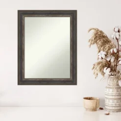 Amanti Art Alta Rustic Char Wall Mirror - 23" x 29" Non-Beveled Vertical/Horizontal -Amanti Art Shop GUEST 612be41a f8c1 4fad 81e6 38360bd1efe3