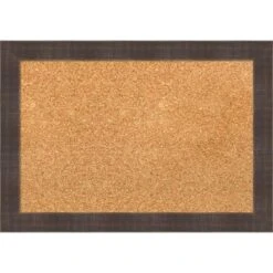 Amanti Art Whiskey Brown Rustic Wood Framed Corkboard with Grey Cork -Amanti Art Shop GUEST 6153461b e480 4d51 bf77 8519eb39b491