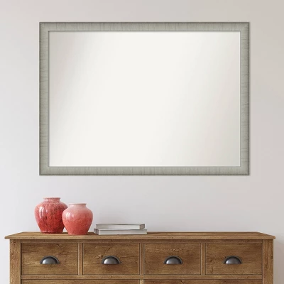 Amanti Art Elegant Brushed Pewter Narrow Wall Mirror - 41" x 30" 9 Amanti Art Elegant Brushed Pewter Narrow Wall Mirror - 41" x 30" - Image 7